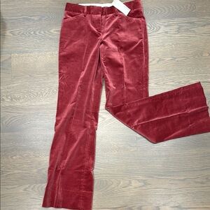 Express Red Velvet Boot Cut Editor Pants